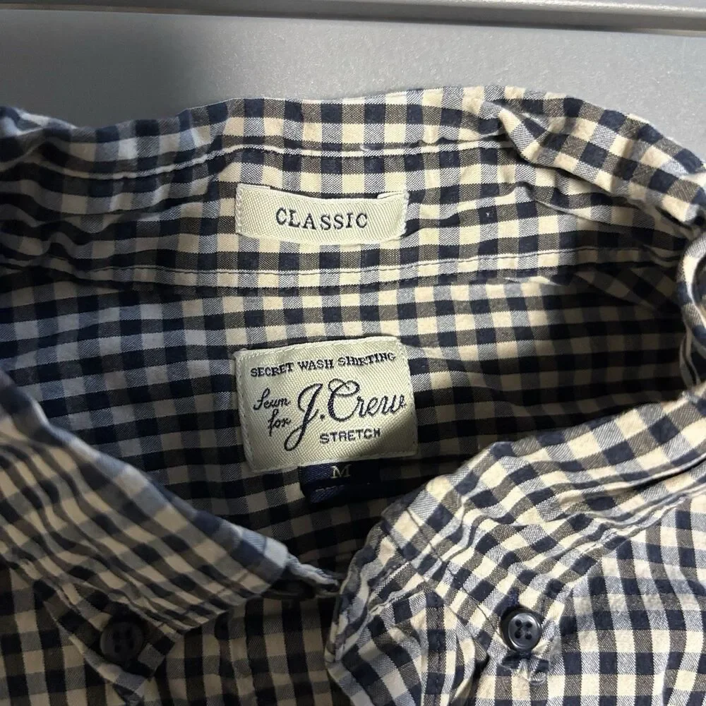 J. Crew Shirt Mens Medium Multicolor Plaid Fit Button Down Long Sleeve Preppy